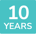 10 year warranty icon